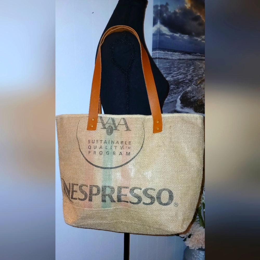 Nespresso tote bag.